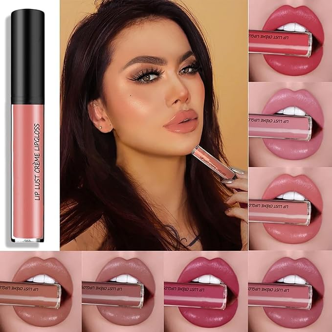 12 Colors Lips Staining Lip Oil, 2025 Upgrade Cream Texture Lipstick Long-Lasting Moisturizing Lip Oil, Waterproof Lipstick Creamy Lip Gloss Non-stick to Cup (#9, One Size)