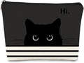 Cat Makeup Bag,Cat Gifts，Black Cat Purse,Gifts For Cat Lovers,Small Cute Makeup Bag Cosmetic Bag For Women Teen Girls,Birthday Gift,Cat Owners Gifts,Cat Lady Gifts For Women(Black)