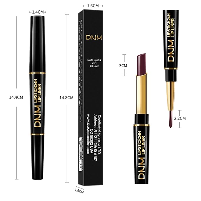 3Pcs Lip Liner and Lipstick Combo Set, Chestnut Nude Brown Lipgloss for Women Magic Lipstain 24 Hours Original Lip Liner Makeup Stain Long Lasting Waterproof Smudge Proof labial