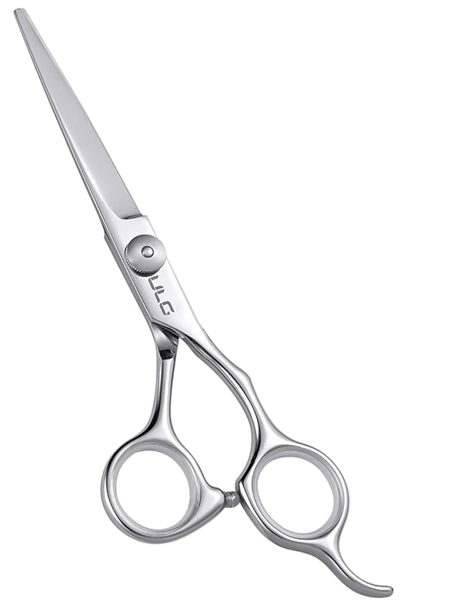 Hair Cutting Scissors, ULG Professional Hair Scissors 6.5 inch Right-Hand Razor Edge Barber Shears Salon Hair Cutting Shears Made of Japanese Stainless Steel, Hand Sharpened Silver