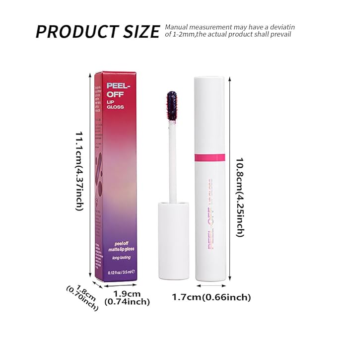 Peel off Lip Stain Masque - Lip Liner Peel Off Lip Stain Tattoo, All Day Peel-Off Lip Tint,Long Lasting Waterproof Transfer-proof Lip Mask Peel Off Lip Gloss,Stay Lip Makeup C01#