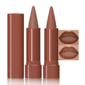 BINGBRUSH 2-in-1 Gradient Lip Liner & Lipstick Combo,2Pcs Matte Longwear Waterproof Lip Pencil with Cone Tip,Smudge Proof Crayon for Flawless Ombre Contour,Women's Long Lasting Makeup Set (01#&04)