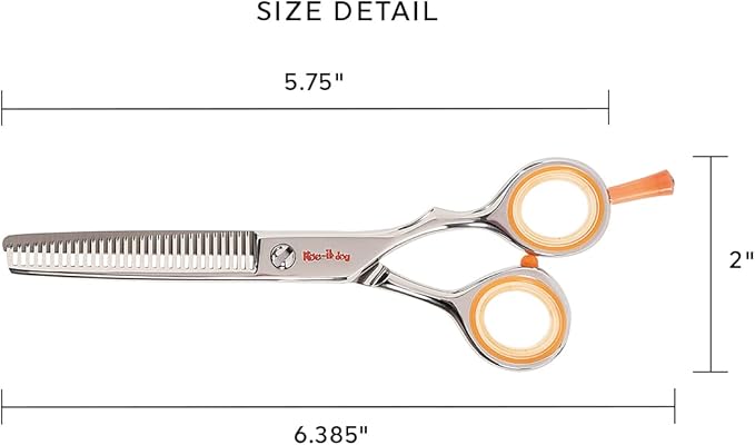 Cricket Centrix Roc-It Dog Professional Stylist 5” Hair Cutting Shears and 30T Thinning Hair Cutting Scissors Duo Set, Salon Barber Supplies for Women and Men Haircut