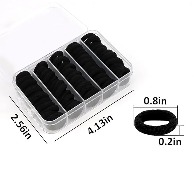Bulk Hair Ties One Set Hair Scrunchies for Women Girls Elastics Ponytail Holder Bobbles Soft Scrunchies for Women Hair Bands Hair Ties Black Black, 1 Pack