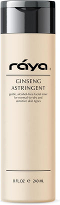 RAYA Ginseng Astringent with AHA 8 oz (G-205) | Gentle Glycolic Facial Toner for Dry and Sensitive Skin | Helps Tighten Pores, Smooth Complexion, and Reduce Fine Lines | Made with Alpha Hydroxy Acids