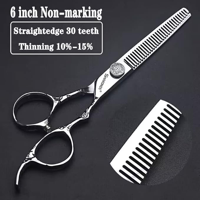 6/7/7.5/8/9-inch professional hair clipper set, stainless steel sharp hair clippers, hairdresser specific scissors