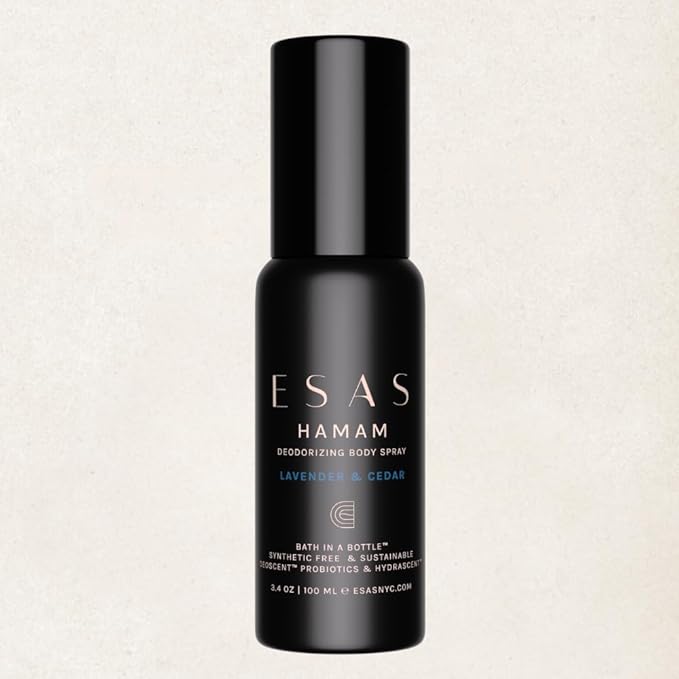 ESAS NYC Lavender & Cedar Hamam Organic Deodorant Body Spray 3.4 oz