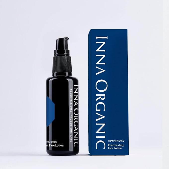 INNA ORGANIC Rejuvenating Lotion, Anti-aging, Wrinkle Care, Fine Lines & Tightening, EWG & COSMOS Certified | Frankincense Essential Oils Infused Skin Care | Luxury Clean Beauty