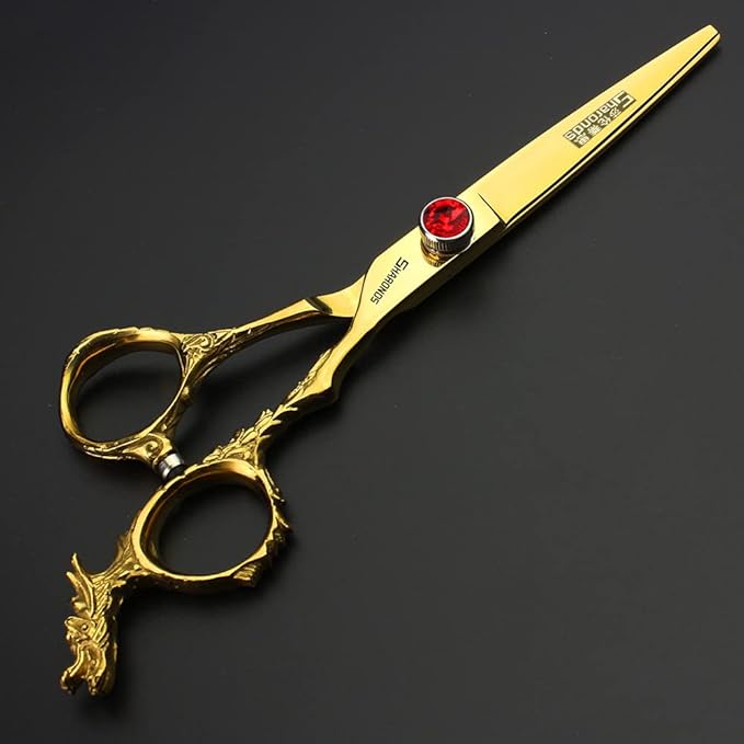 Sharonds 6/7 inch Professional Hair Cutting Scissors Set Hair Cutting Scissors Thinning Teeth Shears Set,Sliver Scissors,Barber,Salon,Hairdressing Scissors Kit,Japanese 440C Scissors (6-inch 4pc-B)