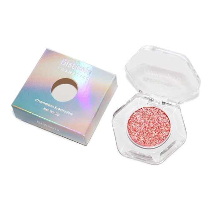 Chameleon Eyeshadow Collection, 14 Shades, Glitter Pressed Powder, Iridescent Shimmer Colors. (Monarch)