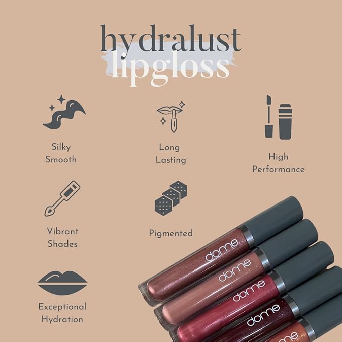 dome BEAUTY Lip Gloss (Angela) LipGloss Vegan. CleanBeauty, CLEAN BEAUTIFUL YOU (Angela, 0.20 oz)