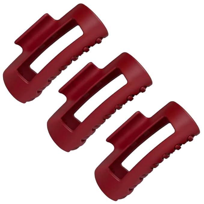 Silicone Hair Clips, Cloud Hair Pins for Women, 3.9 inch Soft Hair Claw Clip for Thick/Fine/Thin/Curly Hairstyle, Amber 3 Pack