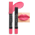 evpct 1Pcs Pink Matte Lipstick and Lip Crayon Liner Pencil Pen Set for Women Lip Stain Long Lasting Waterproof labiales mate magicos 24 horas originales pintalabios permanente 24 horas 04