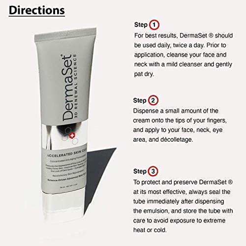 DermaSet Anti-Aging Renewal Cream (NEW FORMULA) with Plant-Based Stem Cells Advanced Formula to Visibly Reduce Wrinkles, Fine Lines and Crow's Feet Instantly (1)