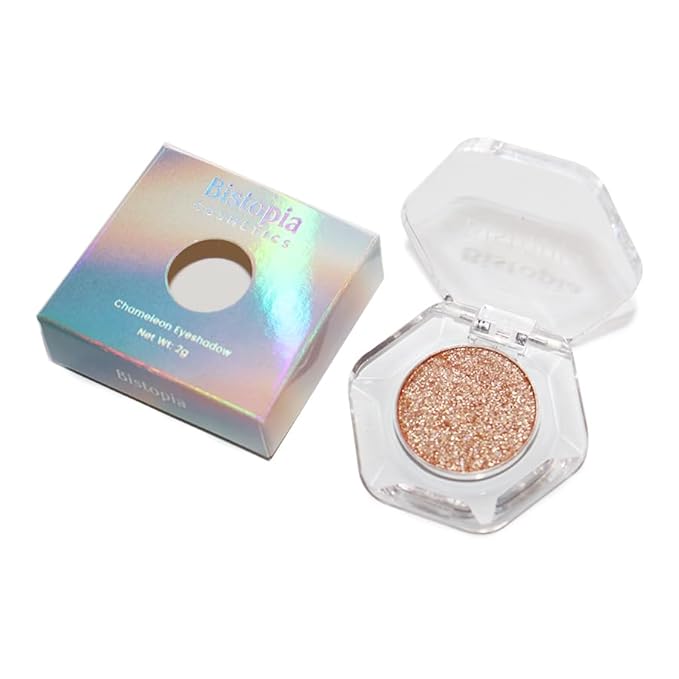 Chameleon Eyeshadow Collection, 14 Shades, Glitter Pressed Powder, Iridescent Shimmer Colors. (Stardust)