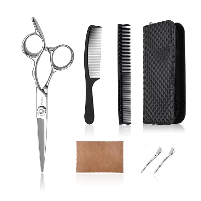 YASAKA 6 Inch Professional Hair Cutting Shears Set, Professional Barber Scissors Kit for Hairdresser Hairstylist, Extremely Sharp Haircutting Hairdressing Trimming Scissor Sets for Women