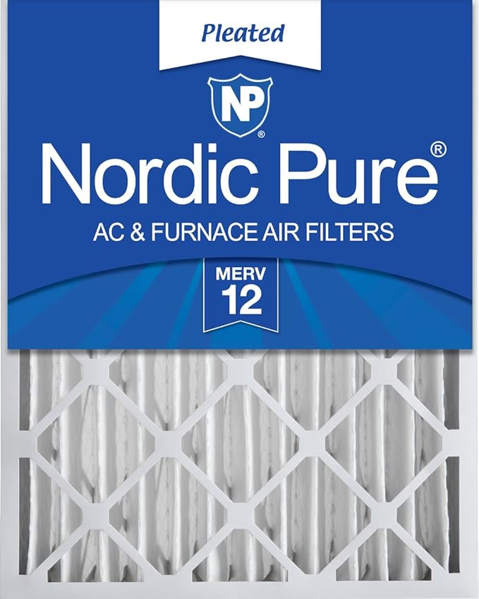 Nordic Pure 20x25x4 Pleated MERV 12 Air Filter 1 Pack by NordicPure