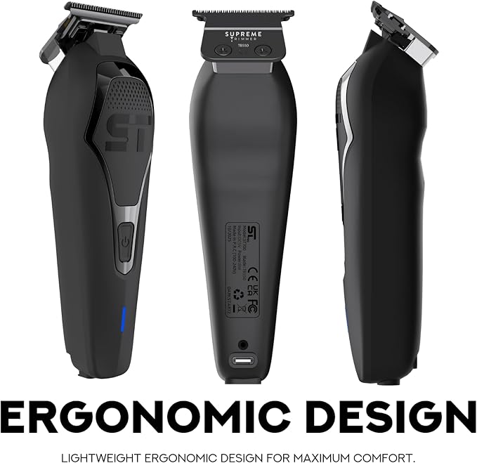 Supreme Trimmer Darkstar 72 Trimmer with Magnetic Vector Motor | 180 Min Run Time, 9000 RPM Barber Hair Trimmer | Low Noise, Professional Beard Trimmer DLC Blades | ST700