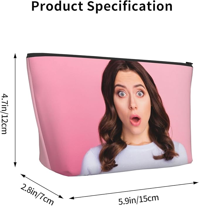 Adaptor Design Travel Toiletry Bag of Your Personalized Pictures Photo Logo Text, Custom Portable Cosmetic Makeup Pouch Case Customized Large Capacity Storage Containers
