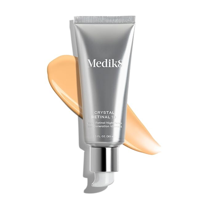 Medik8 Crystal Retinal 10 - Firming, Advanced Skin Retinaldehyde Face Serum - Night Serum with Hyaluronic Acid and Vitamin E - Gluten Free - 1 oz