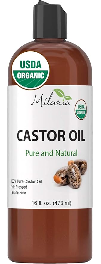 Organic Castor Oil-100% Pure Cold-Pressed Beauty & Skincare Serum-Eyelash & Eyebrow Hair Growth Enhancer-Natural Conditioner