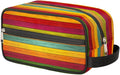 Rainbow Wood Texture Travel Toiletry Bag for Women Men Lightweight Cosmetic Makeup Bag Organizer Waterproof Shaving Bag Dopp Kit with Large Capacity for Toiletries and Shaving Accessories