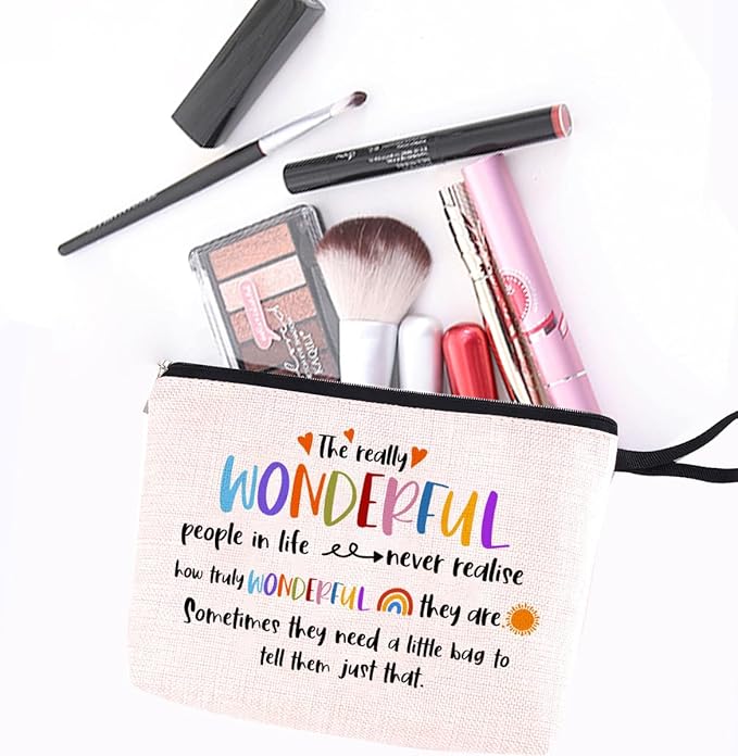 Hanamiya Na Thank You Gifts Makeup Bag Friendship Gifts for Women Female Best Friend Work Sister Coworker Cousin Gifts Friend Birthday Gifts Appreciation Gifts Cosmetic Bag Graduation Gifts