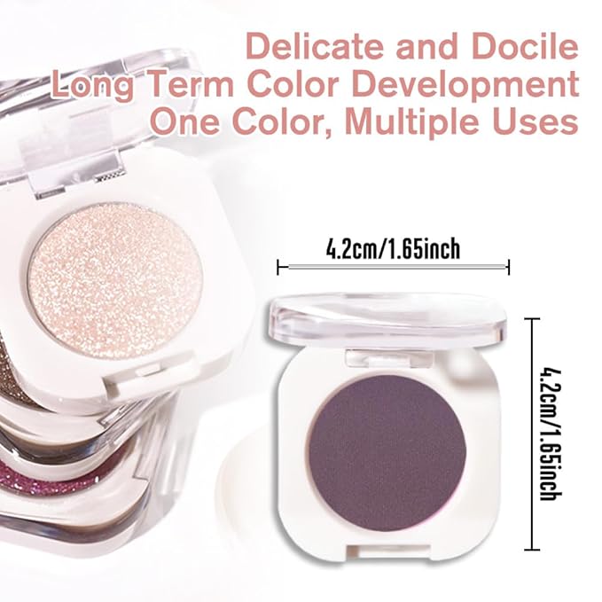 Single Matte Eye Shadow Palette Makeup, Eggplant Matte Eyeshadow for Older Women, Monochrome Eye Shadow Makeup, Pigmented Waterproof Sombras Para Ojos, Vegan, Talc, Paraben & Cruelty Free, 15