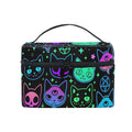 Cosmetic Bag Rainbow Cat Witchcraft Moon Star Travel Makeup Organizer Bag Portable Train Case for Women Girls