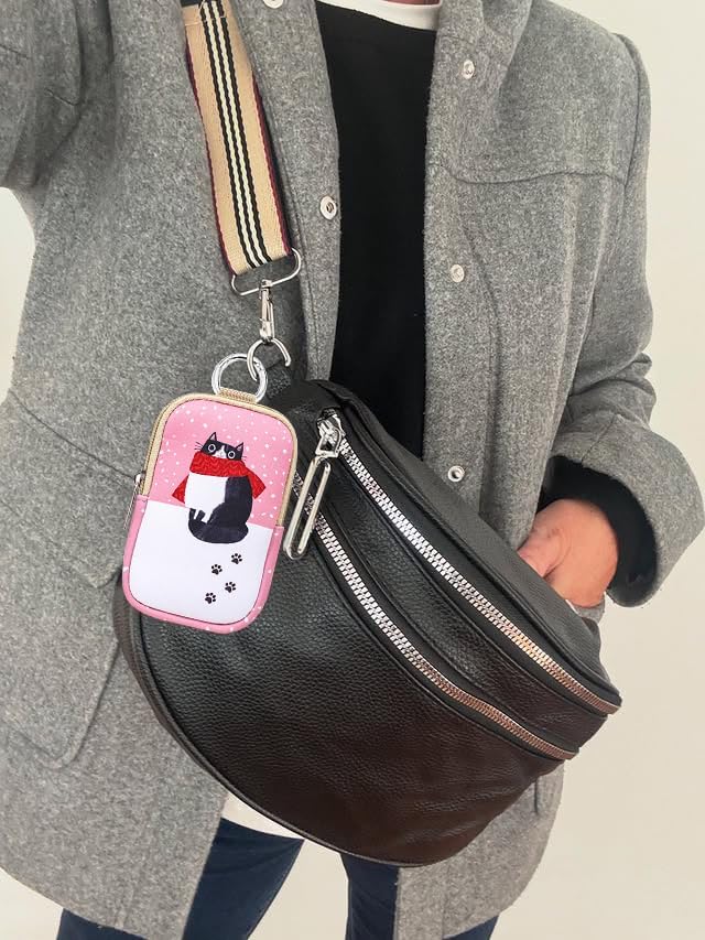 COOKOOKY 2 Pack Hand Sanitizer Spray Case Compatible with Touchland, Hand Sanitizer Holder, Mini Zippered Pouch, Small Makeup Bag for Women Friends Girls Gifts Idea