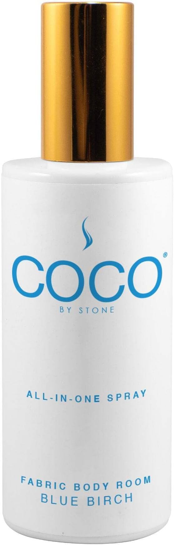 COCO by Stone 5oz All-in-One Spray (Blue Birch) Shake & Spray Formula for Fabric, Pillows, Interiors, Clothing, Home Fragrance Accessories, Room Perfume, Room Deodorizer, Vegan & Cruelty-Free