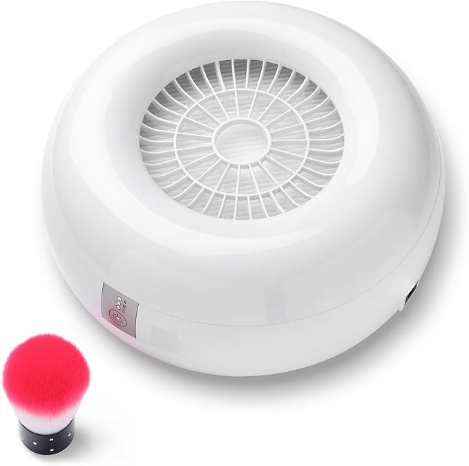 Nail Dust Collector Nail Tech with 2 Reusable Filters Powerful Suction Nail Vacuum Cleaner Fan Dust Collector Professional Electric Extractor Magnetic Cover Low Noise for Acrylic Gel
