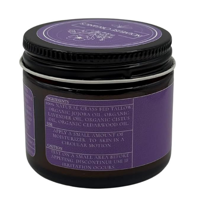 Elixir - Whipped Tallow Moisturizer - Lavender, Cistus, Cedarwood - 100% Natural Grass-Fed Tallow & Organic Jojoba. Chemical-Free. Face & Body for Dry, Sensitive & Eczema-Prone Skin. 1.7 oz