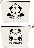 Cute Baby Panda Guess What It's Pug Butt Makeup Bag,Funny Cartoon Cute Panda Cosmetic Bag Best Gift Idea for Panda Loves,Birthday Christmas for Girls Women, Makeup Case for Teen Girls Daughter