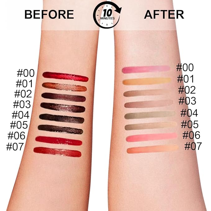 3 Colors Peel Off Lip Liner with Tweezer Kit, Rich Color Matte Finish Lip Tint Stains Makeup Set for Women, Long Lasting, Waterproof, Smudge Proof, For All Skin Types (#3, #6, #7)