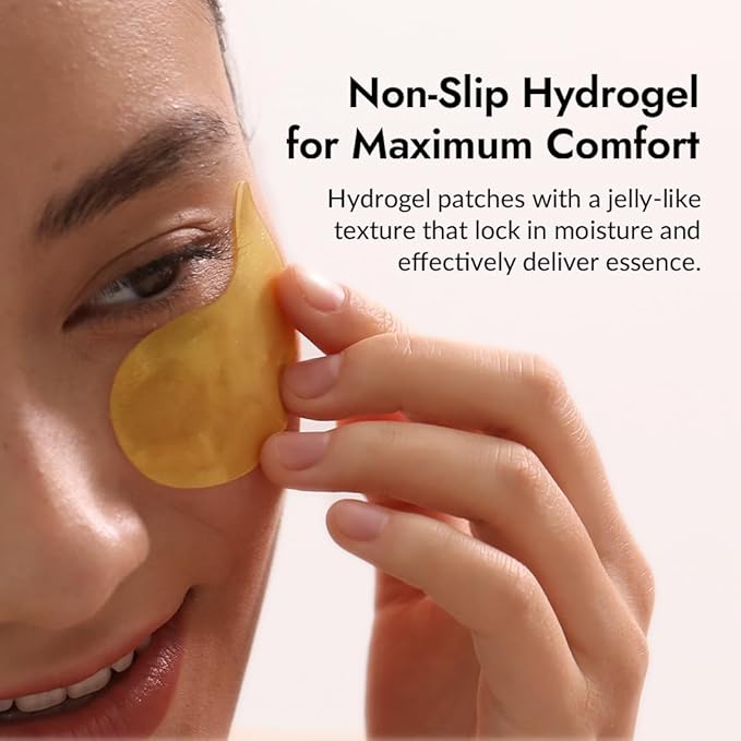 MIZON Under Eye Patches for Puffy Eyes & Dark Circles, 24K Gold & Snail Mucin, 60 Pcs – Anti-Wrinkle Collagen & Peptide Formula – Moisturizing Korean Eye Mask for Elasticity