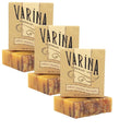 Natural Burnt Orange Patchouli Bar Soap - Gentle Cleansing for Sensitive Skin, Earthy Scents - 3 Pack