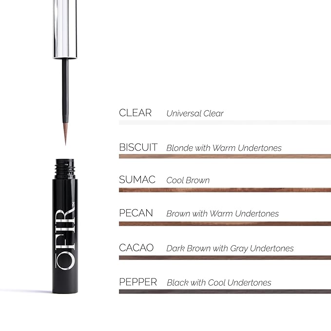 OFIR Brow Tonic Serum Browliner |Smudge-Proof Matte Finish | Hybrid Makeup & Skincare with Hyaluronic Acid & Plant Extracts | Strengthening | Cruelty-Free Brow Serum| Clear - Transparent, 0.057 Oz