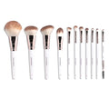 Professional Makeup Brush 11 Piece Set, Premium Synthetic Vegan Brushes Kit for Blending Powder, Foundation, Concealer, Blush & Eye Shadow, Cruelty-Free