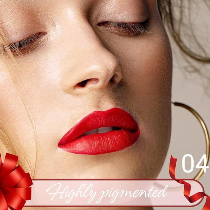True Red Crayon Matte Lipstick Lip Liner Pencil, Moisture Smooth Lipstick Pencil, With pencil sharpener Sharpenable Lip Pencil, Ultimate Lip Crayon for Women Smudgeproof Waterproof 04#