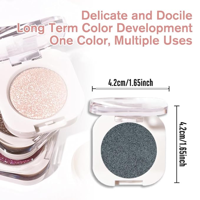 Single Matte Eye Shadow Palette Makeup, Dark Teal Eyeshadow for Women Halloween Birthday Party Wear, Monochrome Eye Shadow Makeup, Pigmented Waterproof Sombras Para Ojos, 33