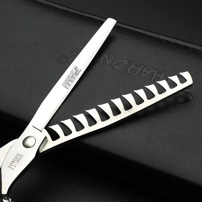 Professional Japanese Hair Scissors - 440C Stainless Steel/Rose Razor Edge (6-Inch, 3-Piece Set) with Gift Scissor Bag