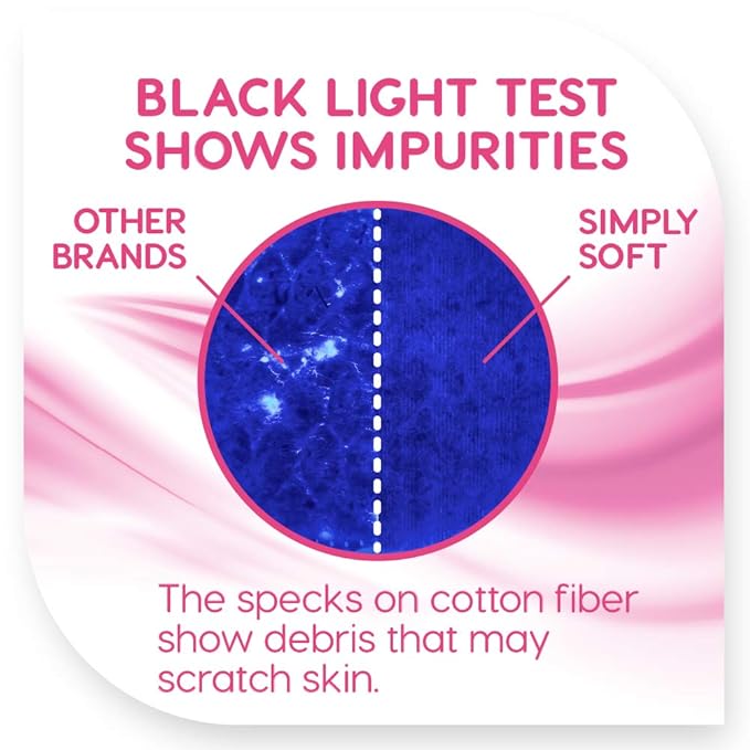 Simply Soft Hypoallergenic Exfoliating Dual Textured Cotton Rounds Pads, 80 Count (Pack of 24)