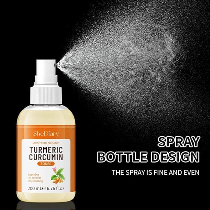Turmeric Toner Spray Calming Hydrating Soothing Oil Control Moisturizing Face Mist (1)
