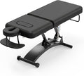 Paddie 550lbs Electric Lift Massage Table Professional for Treatment/Facial/Beauty/Spa/Physical Therapy, Adjustable Backrest/Face Cradle/Rolling Wheels, Black