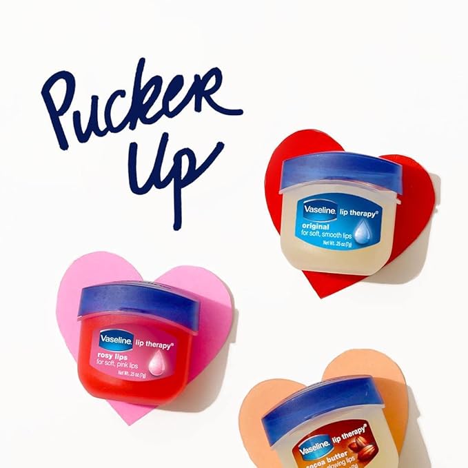 Vaseline Lip Therapy Original Mini Counter Display 2-Packs (6 Jars) – Bulk Lip Balm, Moisturizer for Soft, Smooth & Glossy Lips, 0.25 Oz Ea
