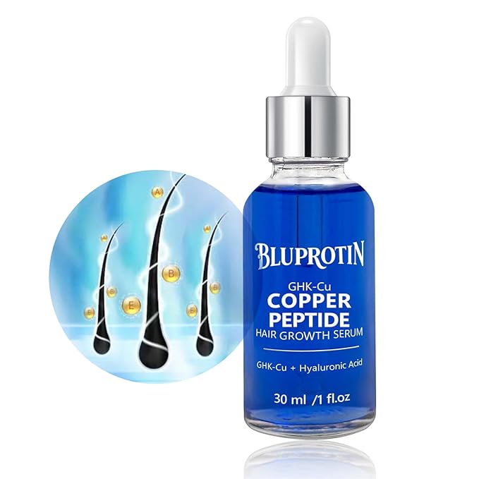 Copper Peptides Hair Growth Serum Women and Men for Thinning Hair Promotes Fullness Reduces Shedding 30ml / 1fl oz