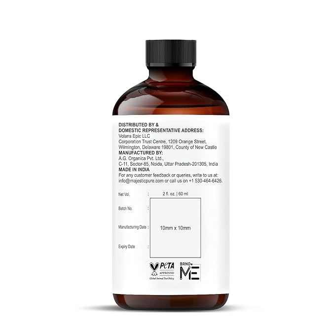 Majestic Pure Vanilla Essential Oil with Glass Dropper - 2 Fl Oz - 100% Pure and Natural Vanilla Oil - Premium Grade Essential Oils for Diffuser, Aromatherapy, Soap and Candle Making