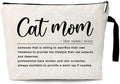 ZHANTUONE Cat Mom Funny Cosmetic Bag, for Travel Toiletry Zipper Storage Pouch Makeup Bag, Gifts for Cat Lovers Mom, Birthday Gifts for Daughters Sisters Friends Coworker