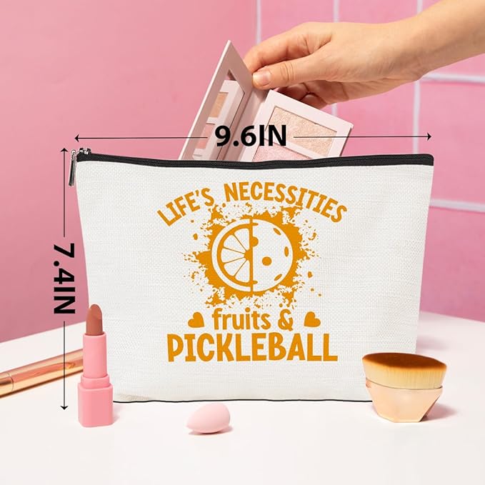 Pickleball Gifts Makeup Bag Pickleball Accessories Cosmetic Bag Pickleball Zipper Pouch Pickleball Lover Gifts for Girls Women Her Pickleball Fans Player Coach Girlfriend Christmas Birthday Gifts
